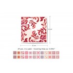 Csempe matrica - Moroccan Rose Red Mosaic - 24 drb - 15x15 cm